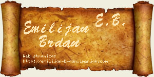 Emilijan Brdan vizit kartica